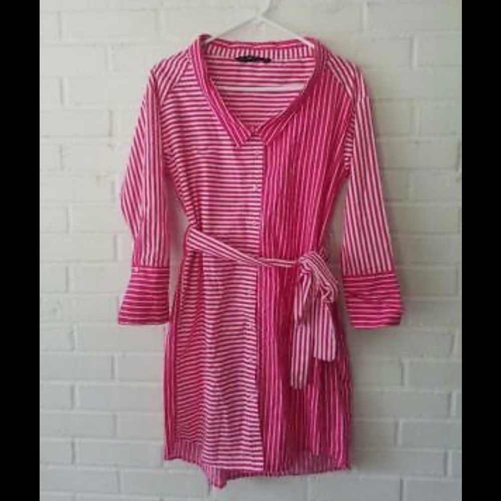 Hot Pink Striped Zara Dress S